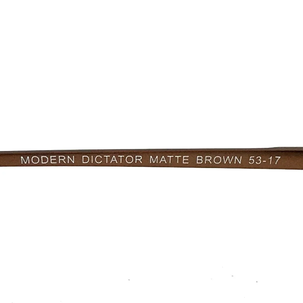 Modz Eyeglasses Frames MODERN DICTATOR MATTE BROWN Oval Wire Rim 53-17-145